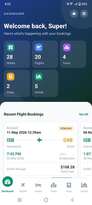 Traveller dashboard