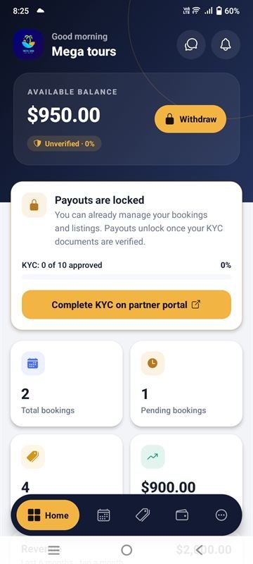Partner dashboard