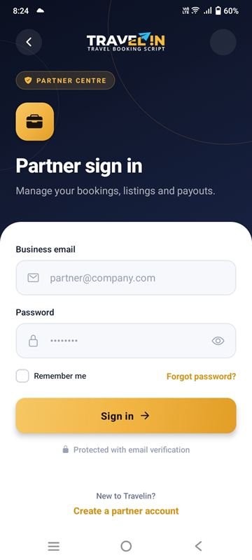 Partner login