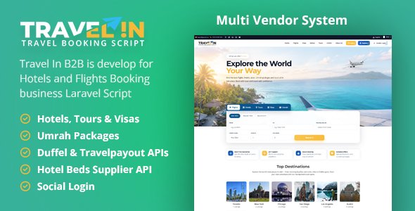 Travelin Premium B2B multi-vendor marketplace dashboard